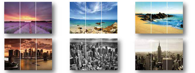 Set 3 canvas/b landscape 30×60