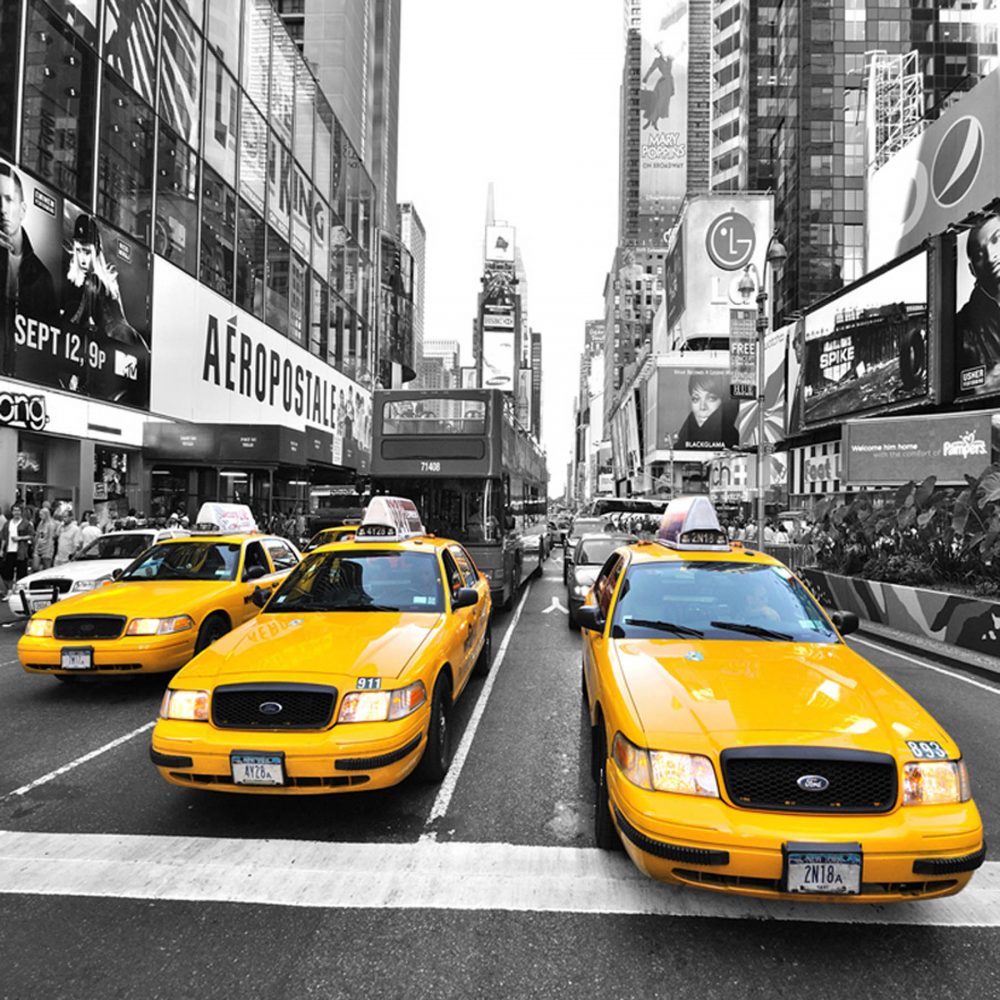 Canvas 40×40 new york taxis